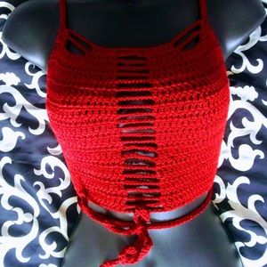 Red handmade top